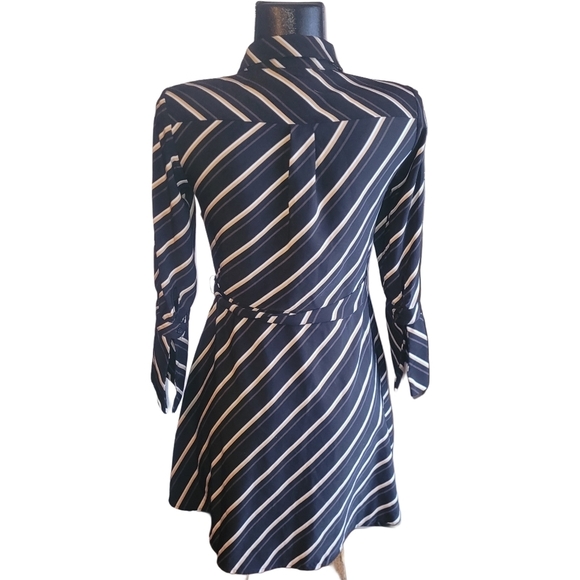 Banana Republic Black Striped Dress with Matching Belt 2P - Picture 6 of 7